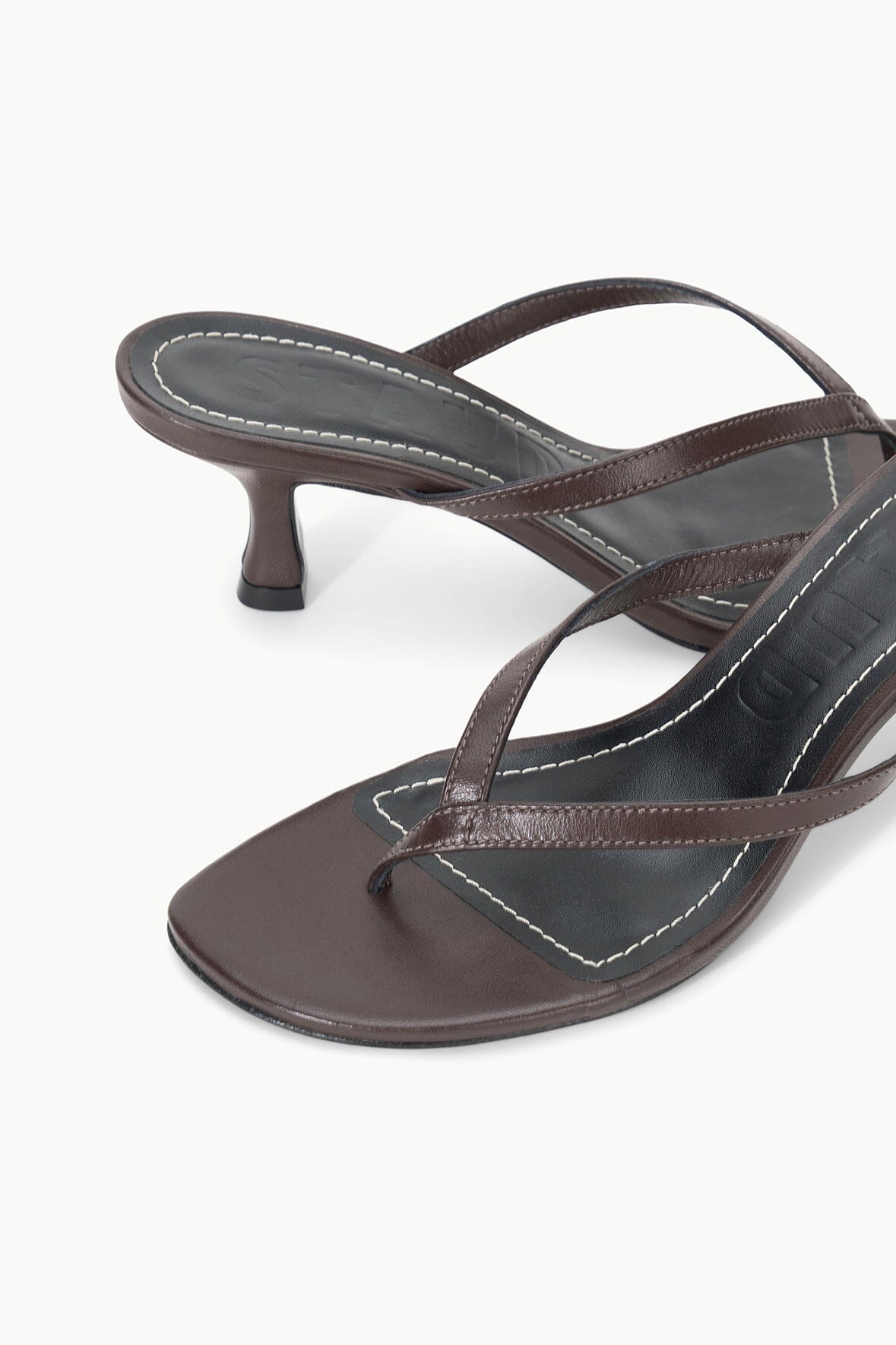 STAUD Shoes Freja Thong Kitten Heel Espresso