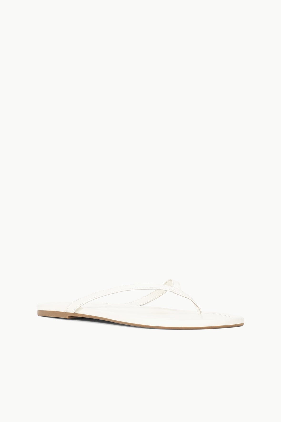 STAUD Shoes Freja Paper White Leather Flip Flop Sandals