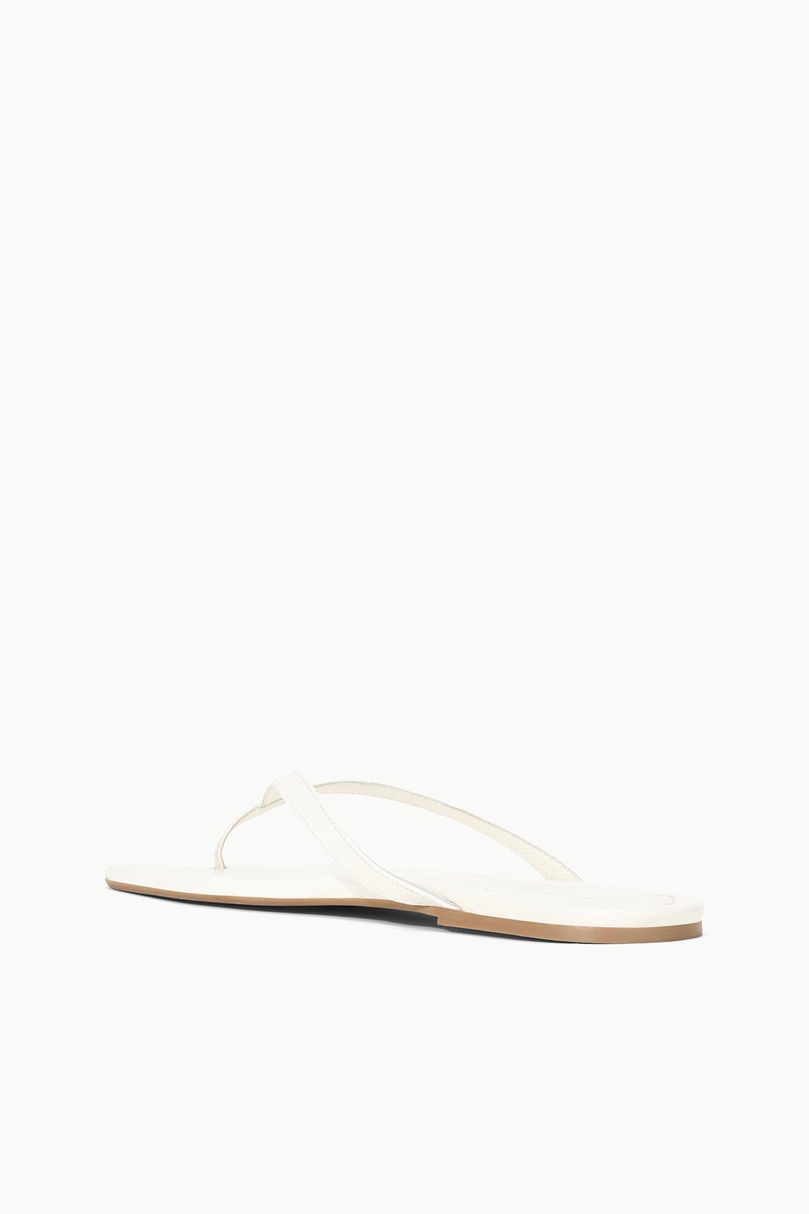 STAUD Shoes Freja Paper White Leather Flip Flop Sandals