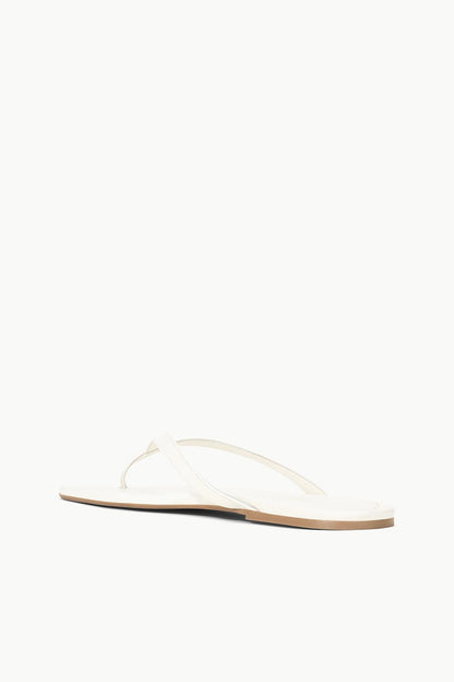 STAUD Shoes Freja Paper White Leather Flip Flop Sandals