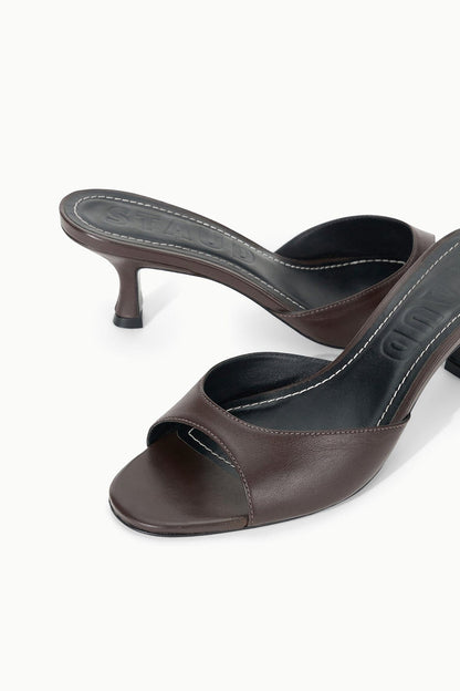 STAUD Shoes Brigitte Leather Mule Espresso