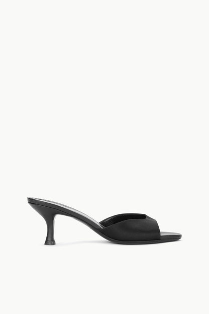 STAUD Shoes Brigitte Satin Mule Black