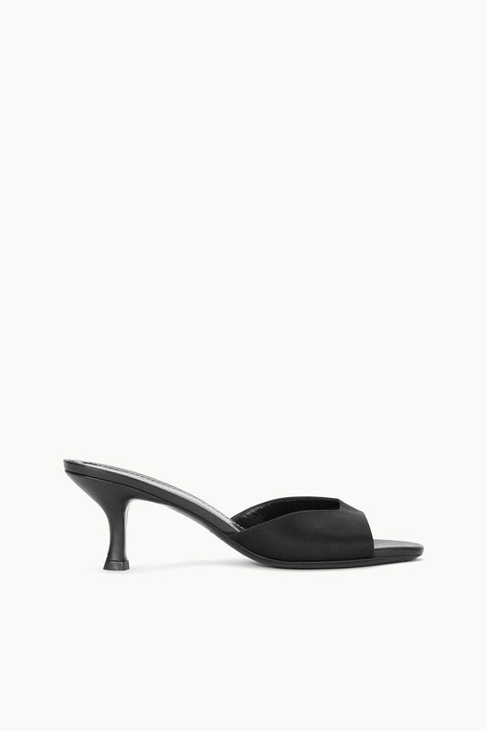 STAUD Shoes Brigitte Satin Mule Black