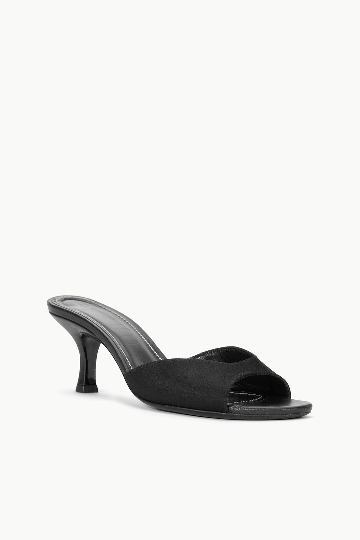 STAUD Shoes Brigitte Satin Mule Black