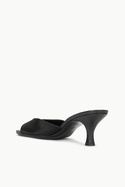 STAUD Shoes Brigitte Satin Mule Black