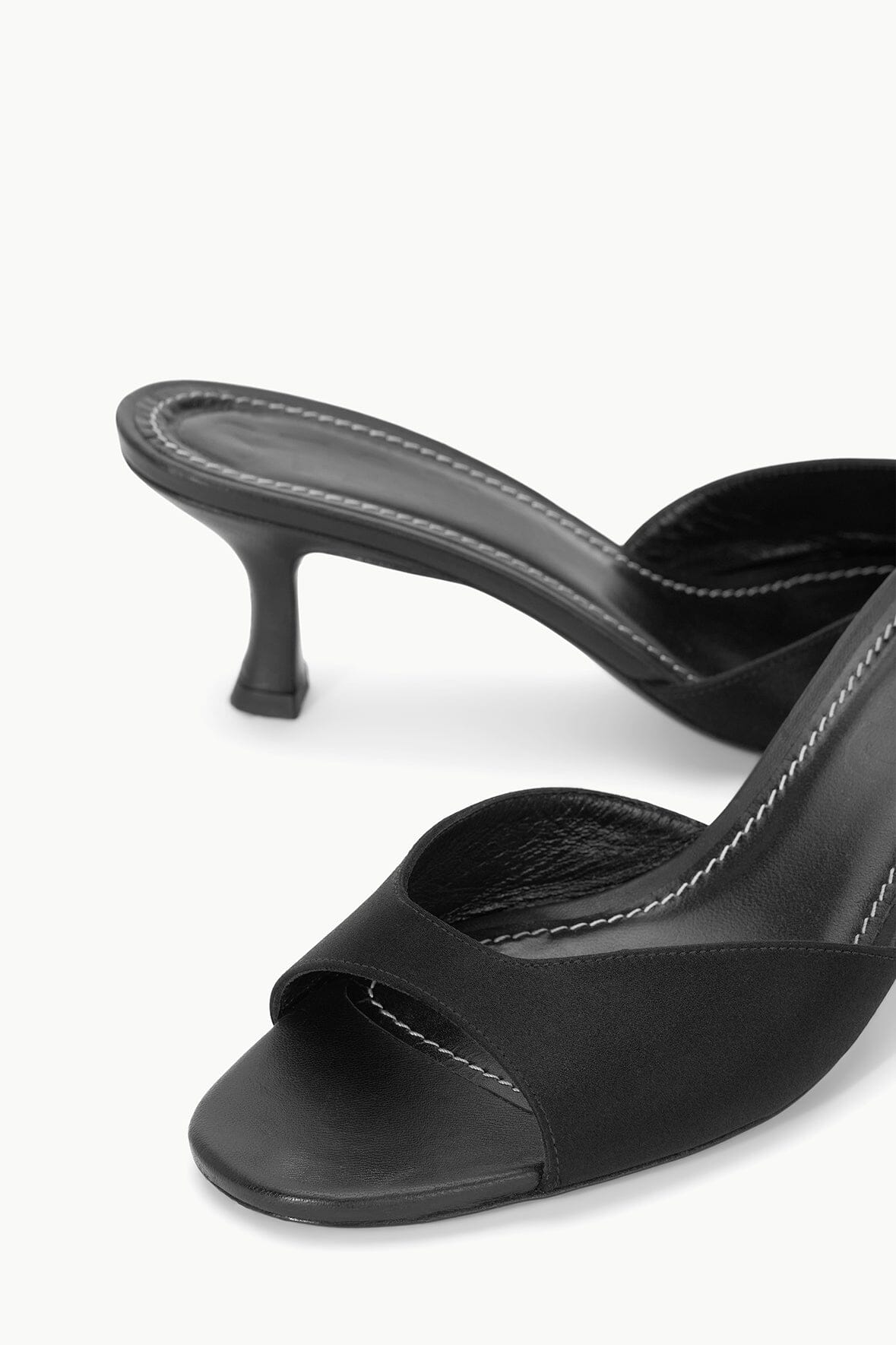 STAUD Shoes Brigitte Satin Mule Black