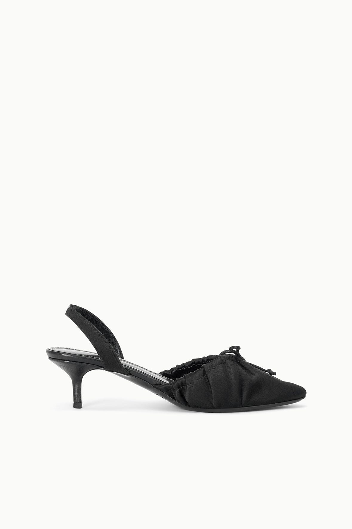 STAUD Shoes Alba Ballet Slingback Black Satin