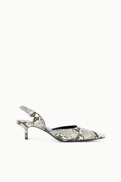 STAUD Shoes Sebastian Slingback White Snake