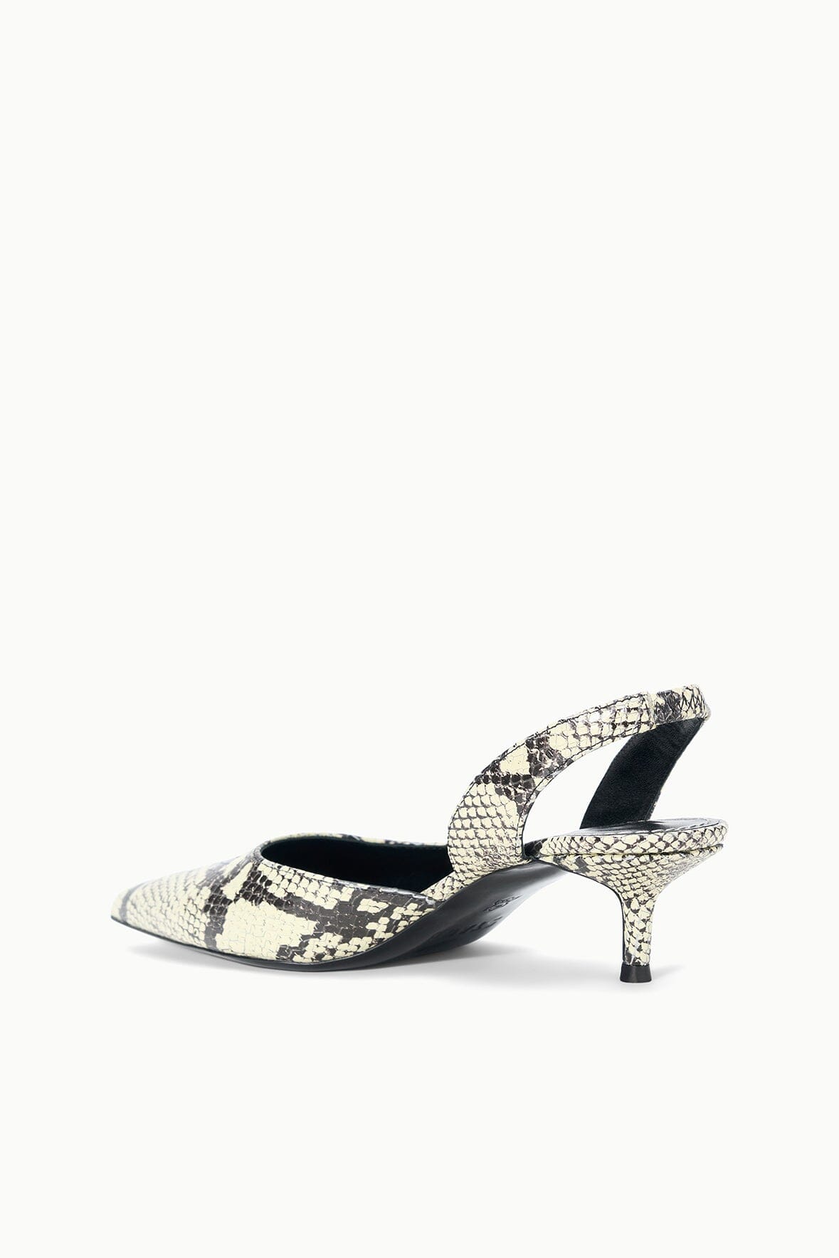 STAUD Shoes Sebastian Slingback White Snake