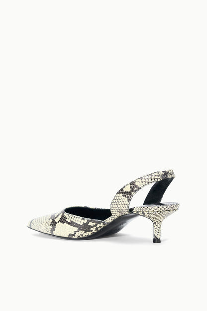 STAUD Shoes Sebastian Slingback White Snake