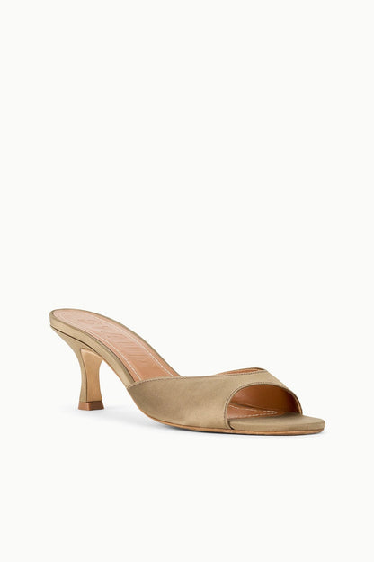 STAUD Shoes Brigitte Satin Mule Truffle