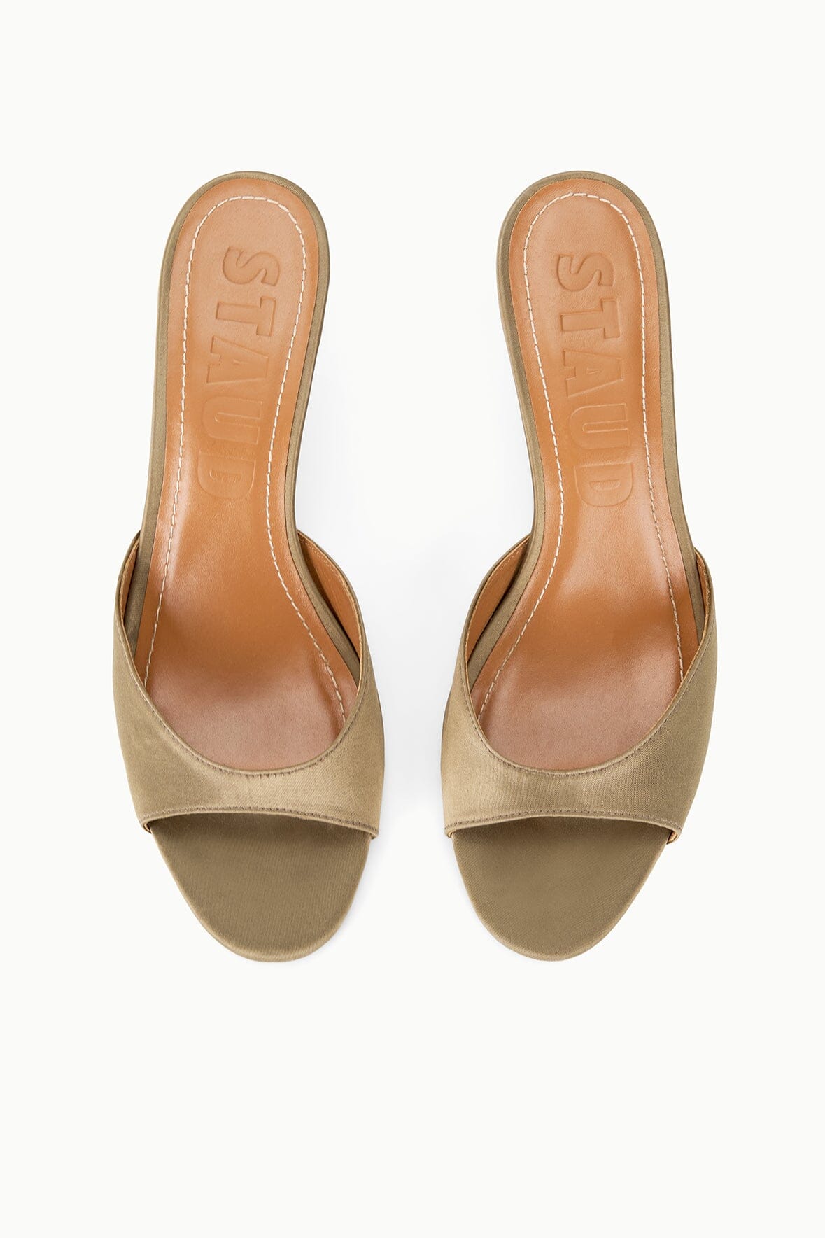 STAUD Shoes Brigitte Satin Mule Truffle