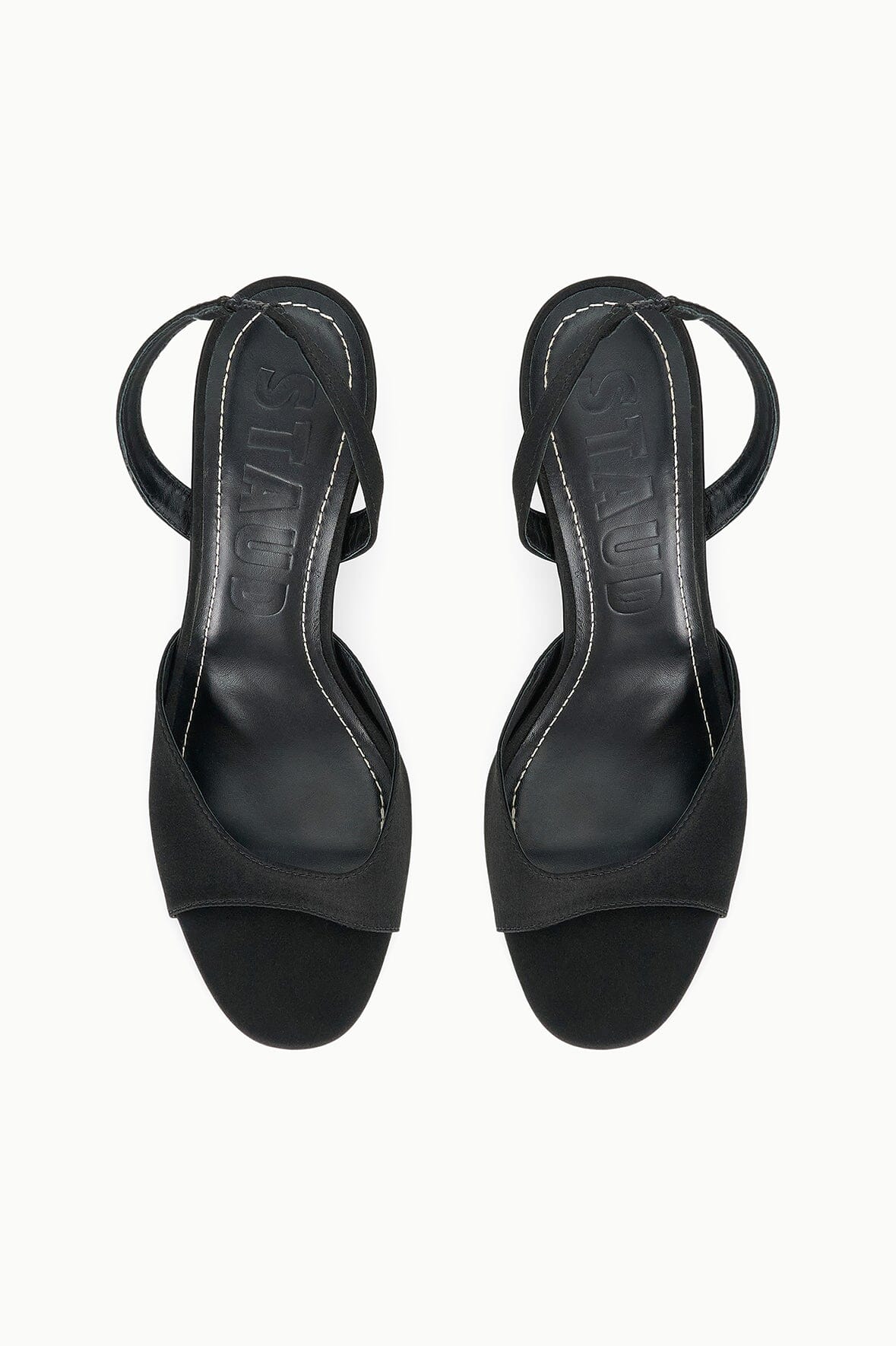 STAUD Shoes Brigitte Heel Black Satin 2