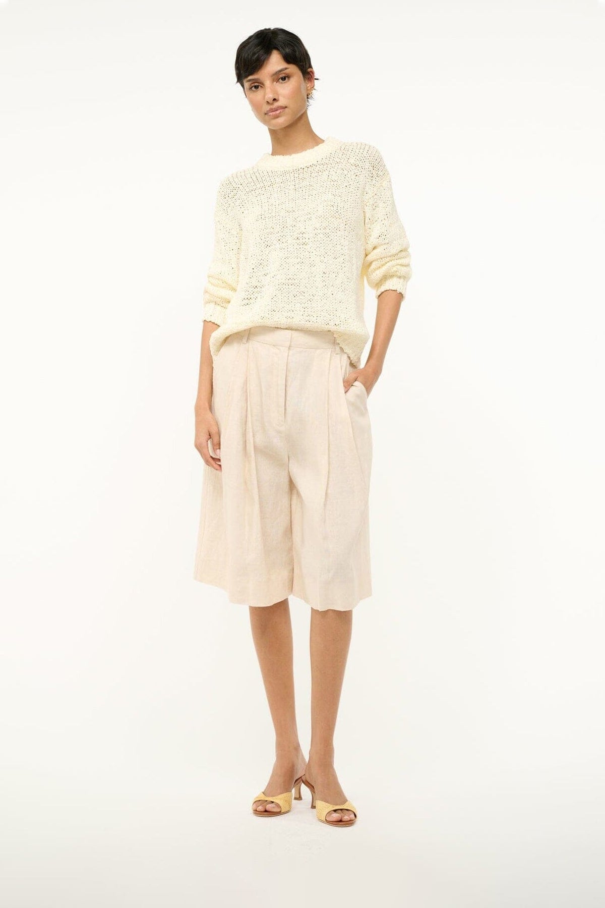 STAUD Shoes Brigitte Mule Natural Raffia
