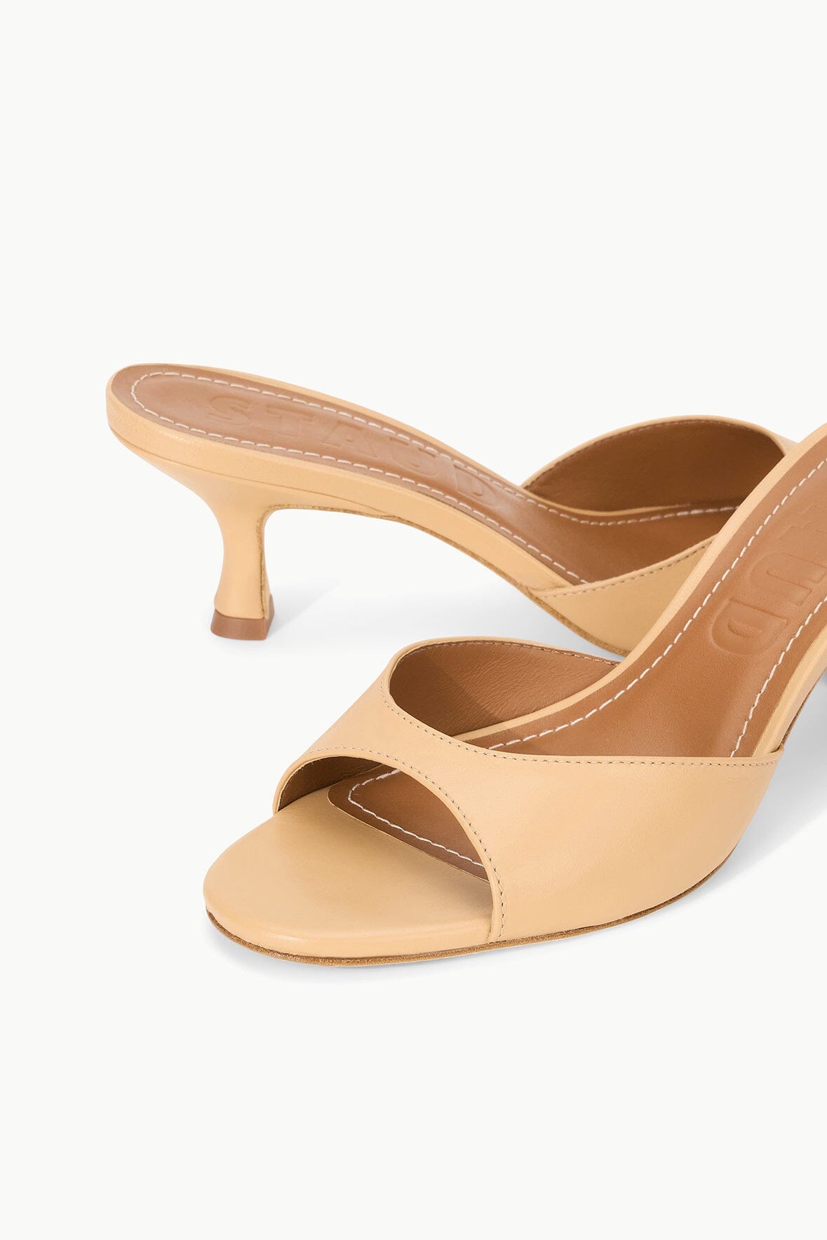 STAUD Shoes Brigitte Leather Mule Porcini