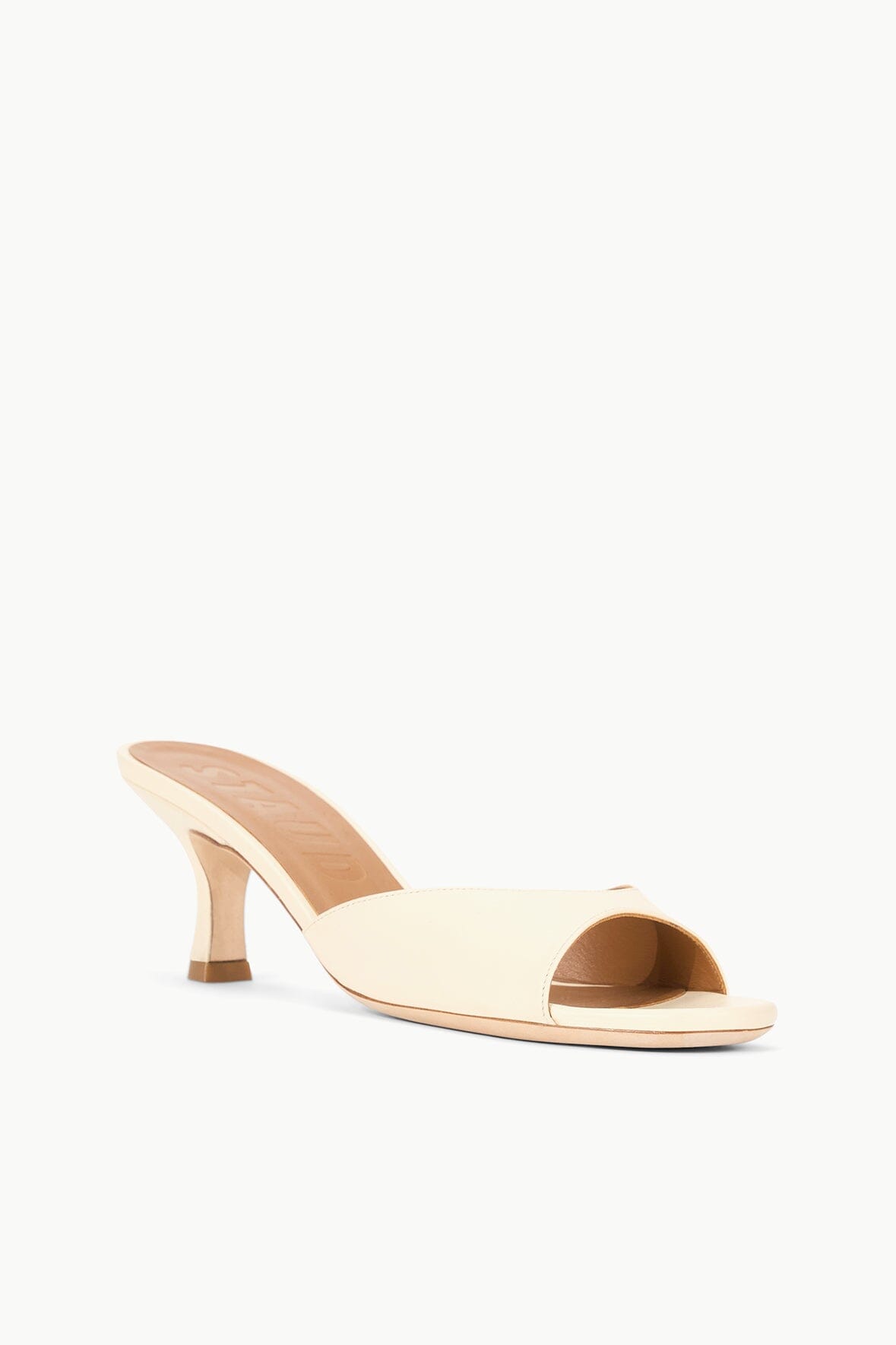 STAUD Shoes Brigitte Leather Mule Cream