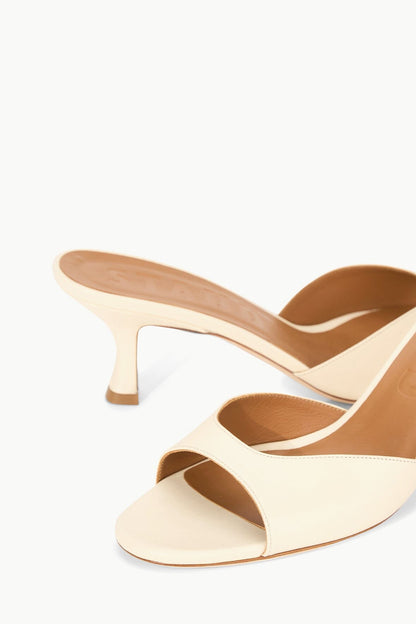 STAUD Shoes Brigitte Leather Mule Cream