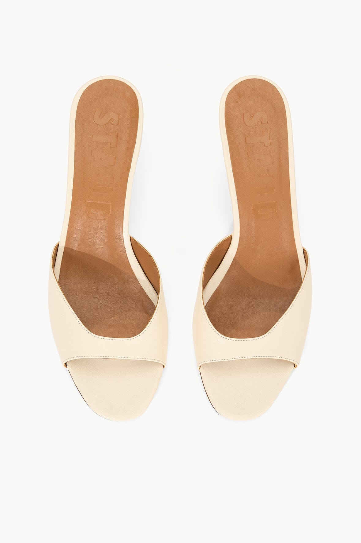 STAUD Shoes Brigitte Leather Mule Cream
