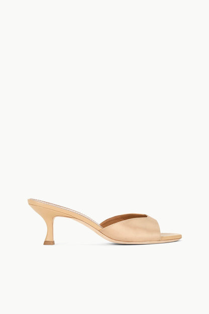 STAUD Shoes Brigitte Satin Mule Camel