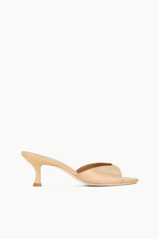 STAUD Shoes Brigitte Satin Mule Camel