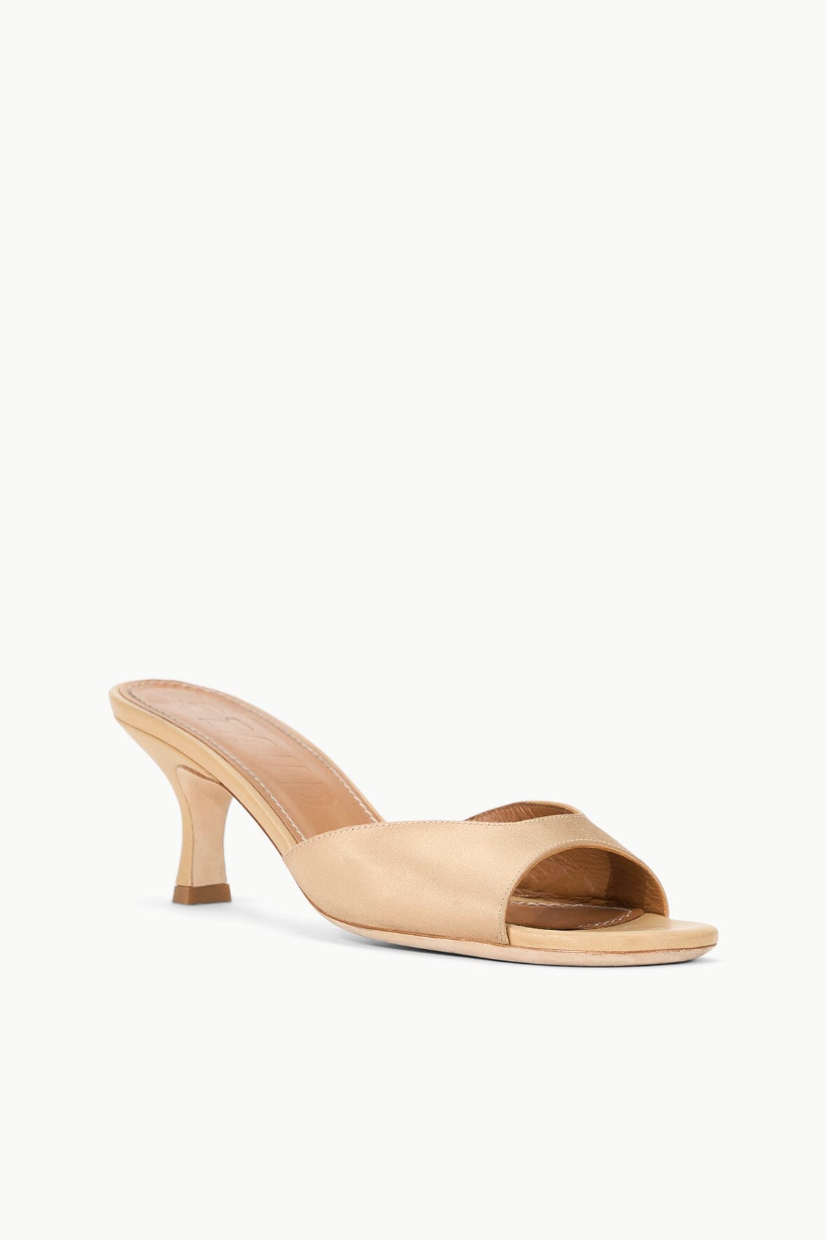 STAUD Shoes Brigitte Satin Mule Camel