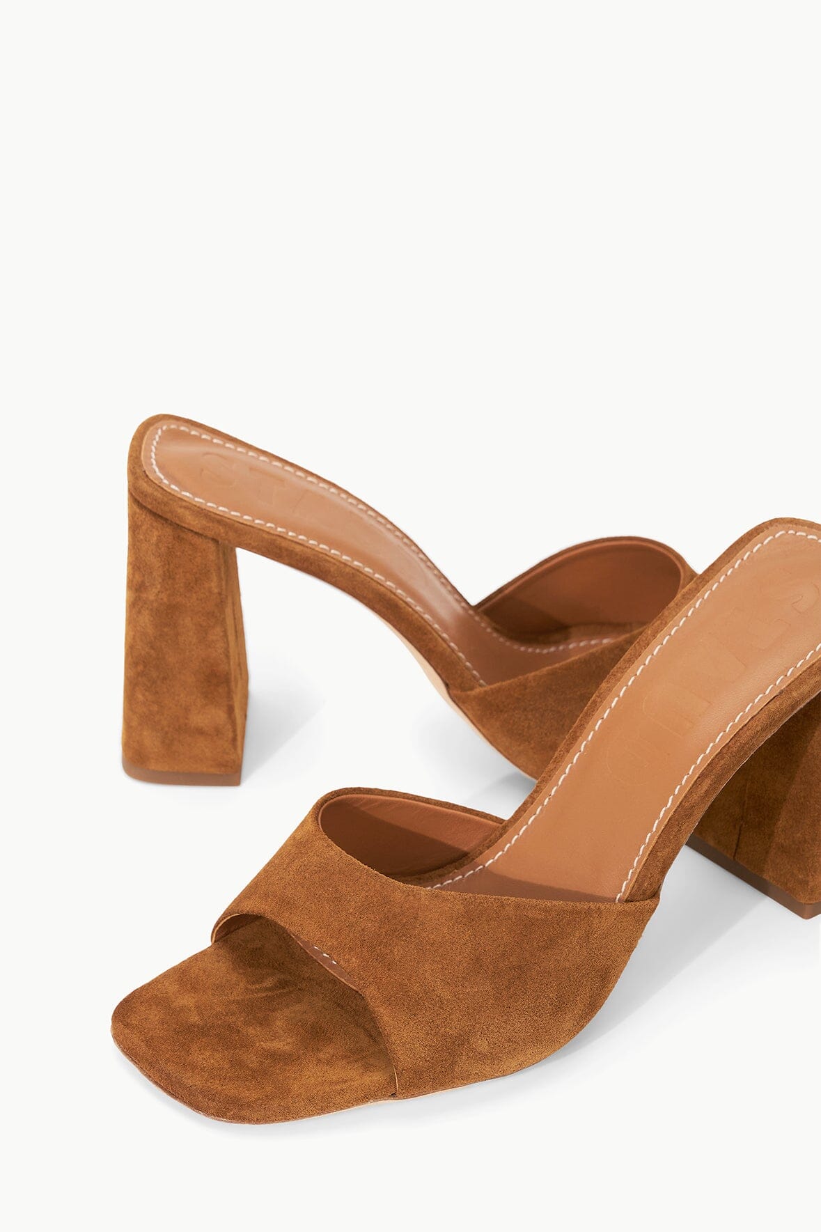 STAUD Shoes Sloane Heel Tan Suede