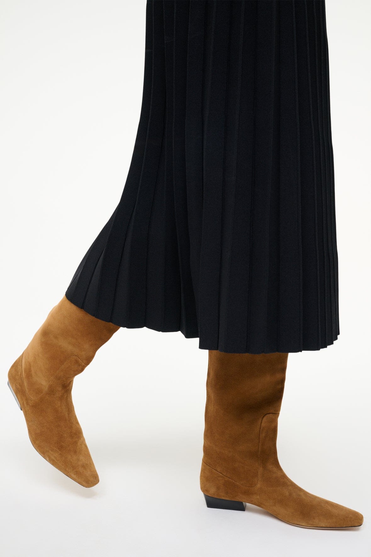 STAUD Shoes Wally Flat Boot Tan Suede