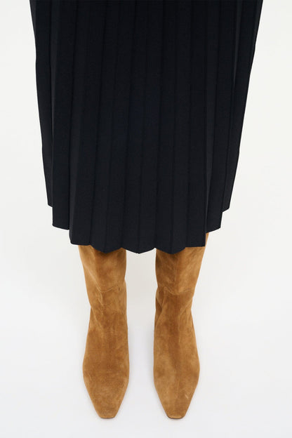 STAUD Shoes Wally Flat Boot Tan Suede