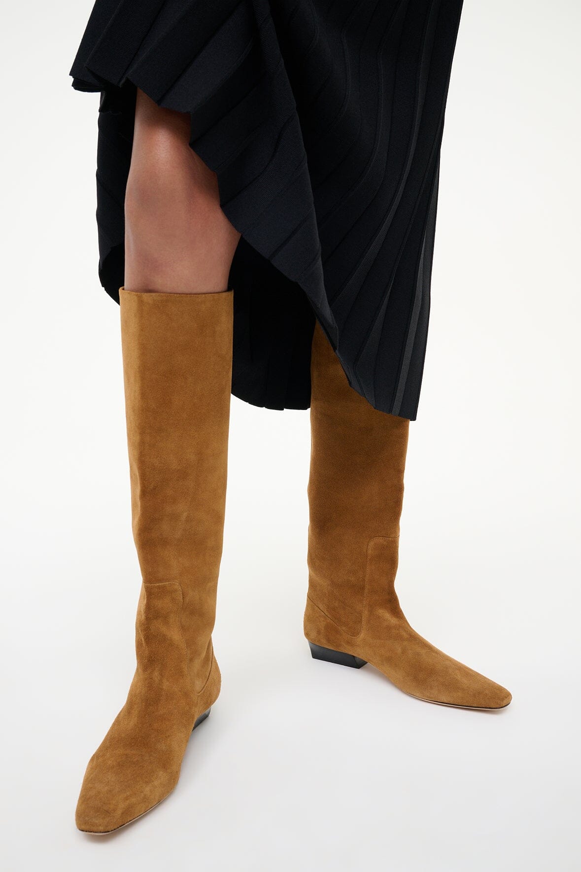 STAUD Shoes Wally Flat Boot Tan Suede