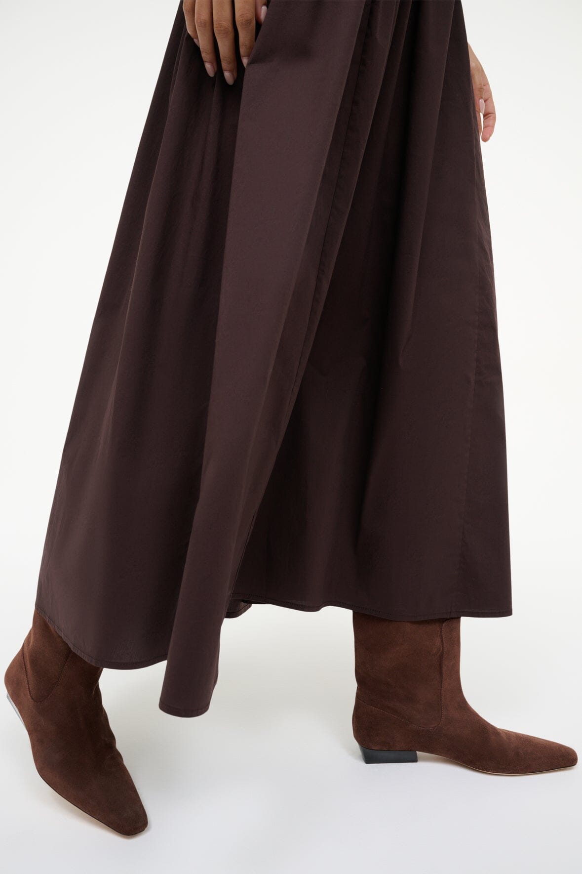 STAUD Shoes Wally Flat Boot Mahogany Suede