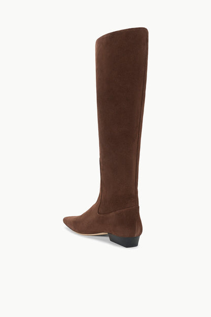 STAUD Shoes Wally Flat Boot Mahogany Suede