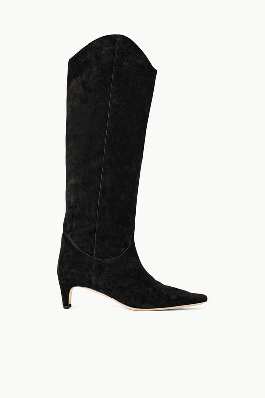 STAUD Shoes Western Wally Boot Black Suede