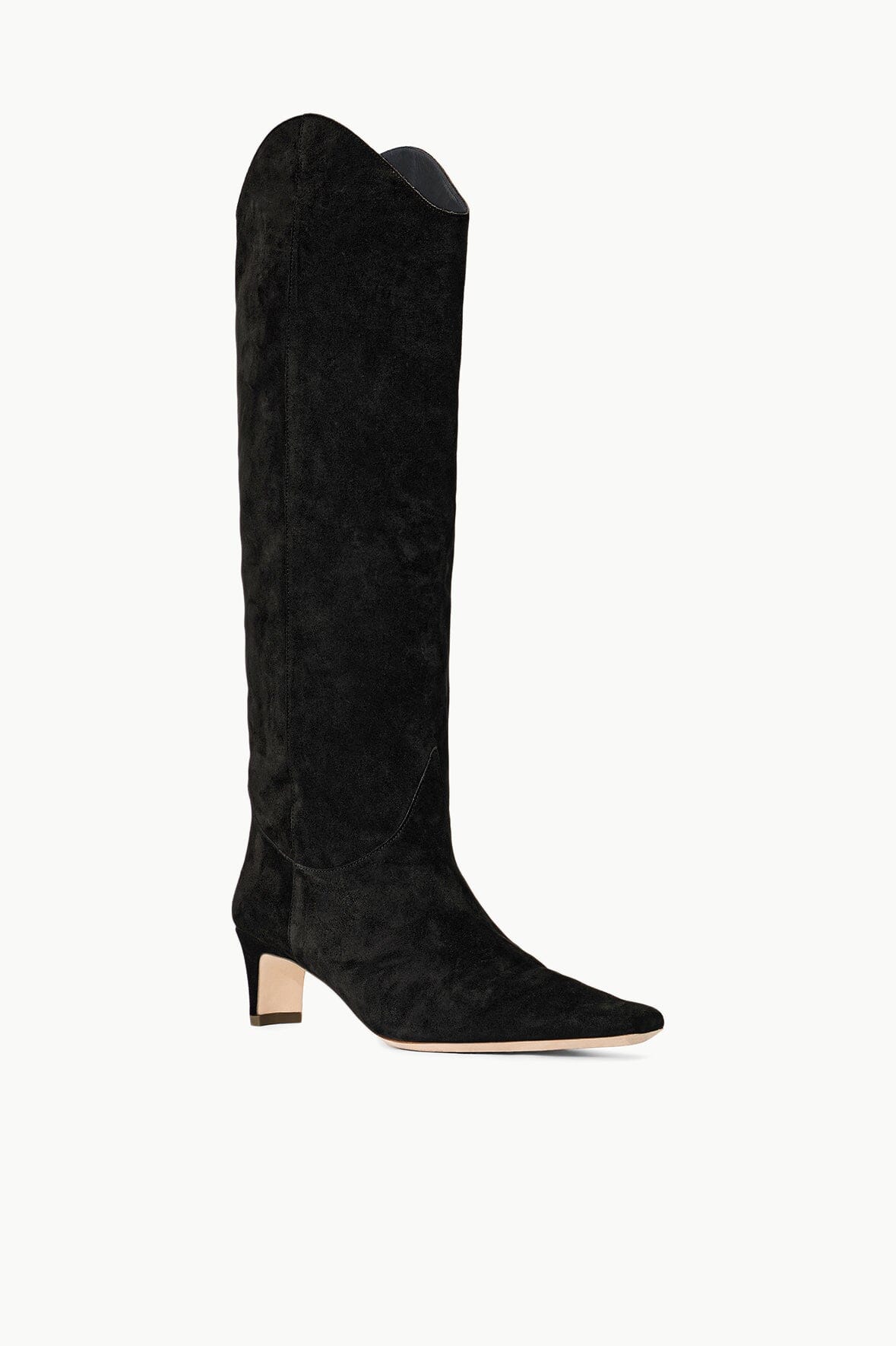 STAUD Shoes Western Wally Boot Black Suede