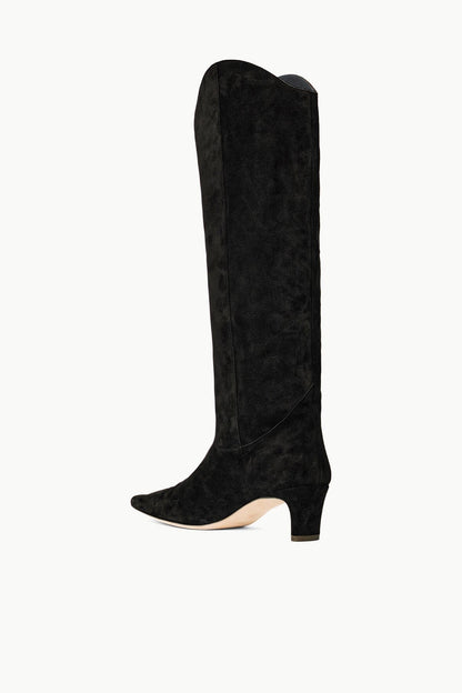 STAUD Shoes Western Wally Boot Black Suede