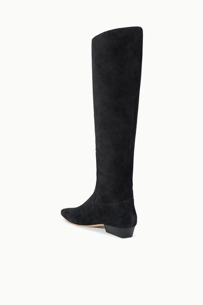 STAUD Shoes Wally Flat Boot Black Suede