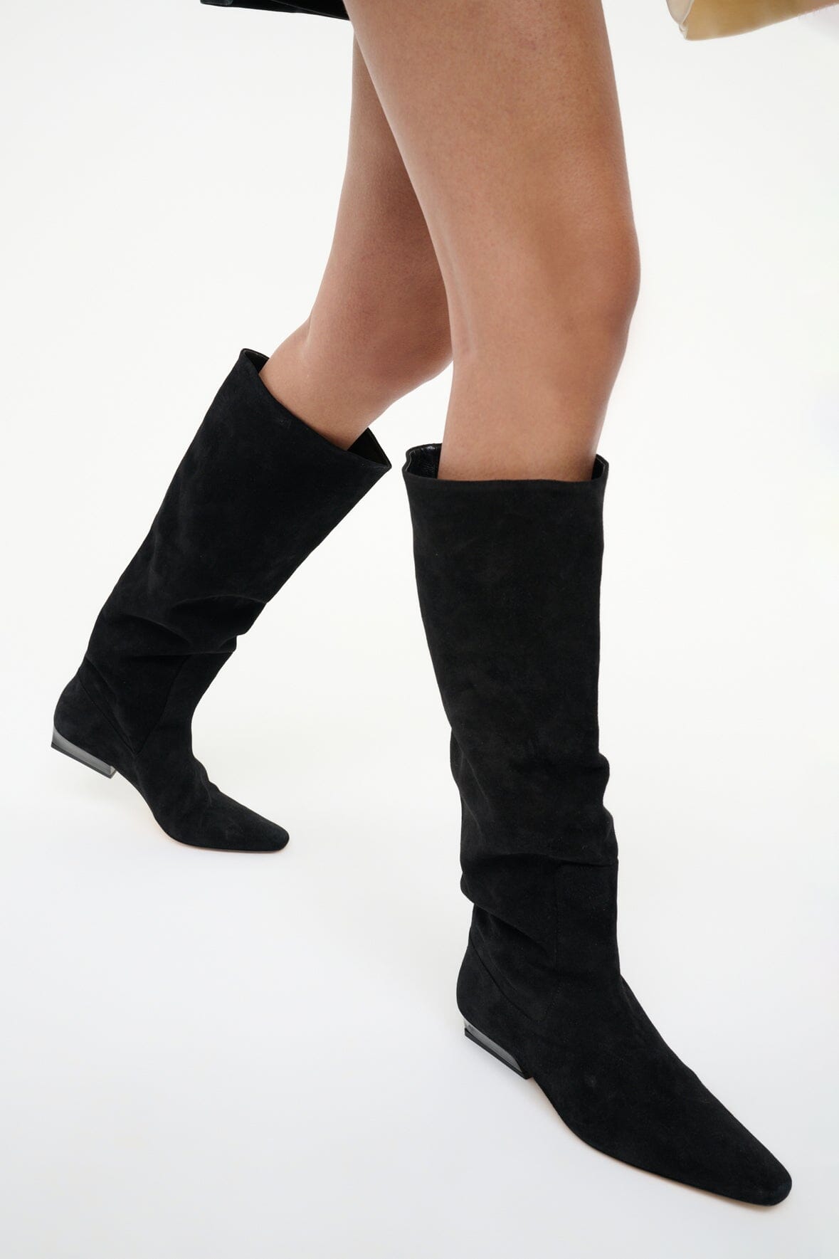 STAUD Shoes Wally Flat Boot Black Suede