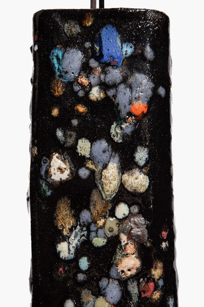 STAUD Home Ceramic Tower Incense Holder Midnight Confetti Glaze