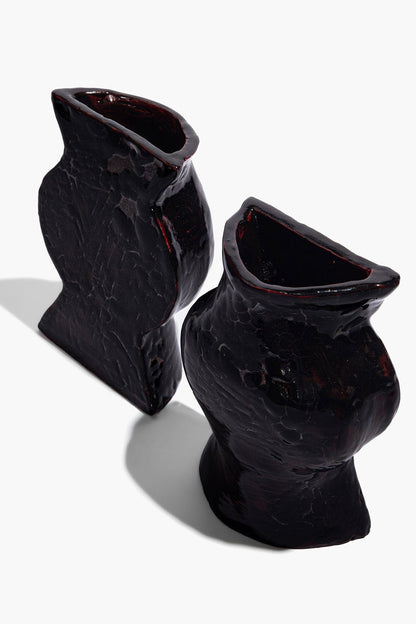 STAUD Home Ceramic Vase Bookends Black