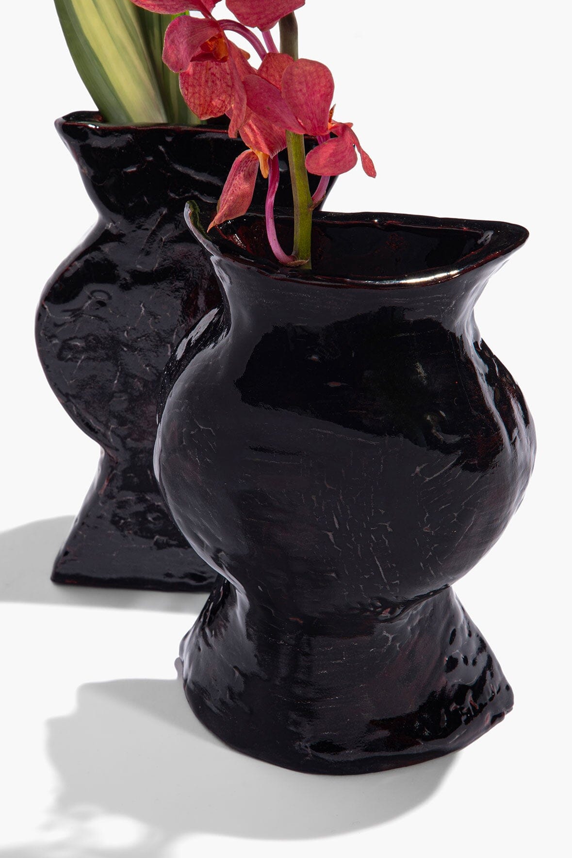 STAUD Home Ceramic Vase Bookends Black