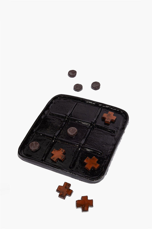 STAUD Home Ceramic Tic Tac Toe Burnt Orange Glaze