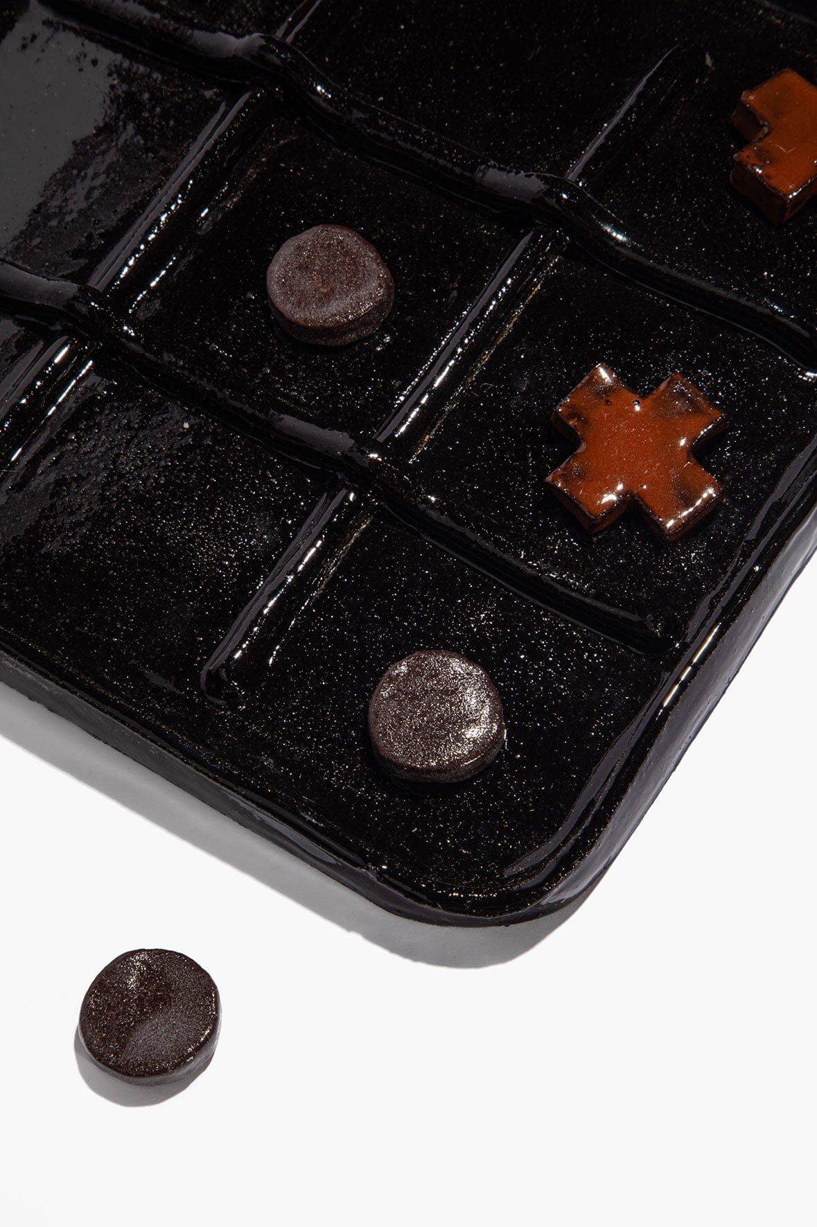 STAUD Home Ceramic Tic Tac Toe Burnt Orange Glaze
