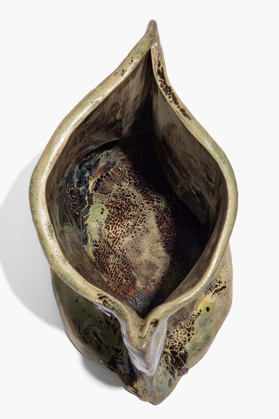 STAUD Home Ceramic Vase Snake Skin Glaze