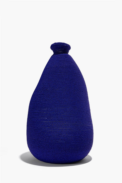 STAUD Home Beaded Vase Blue