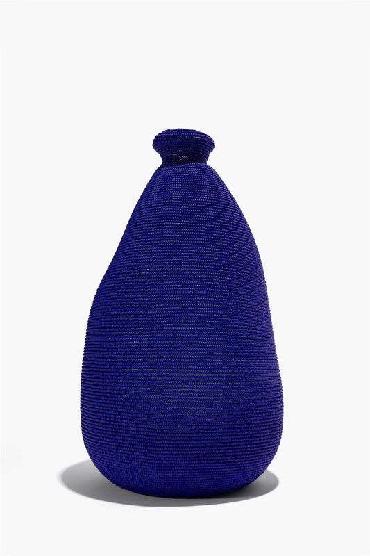 STAUD Home Beaded Vase Blue