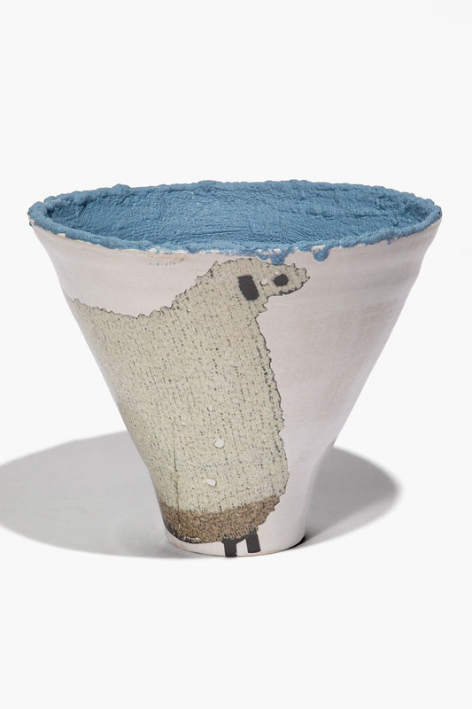 STAUD Home Ceramic Sheep Vase Wide