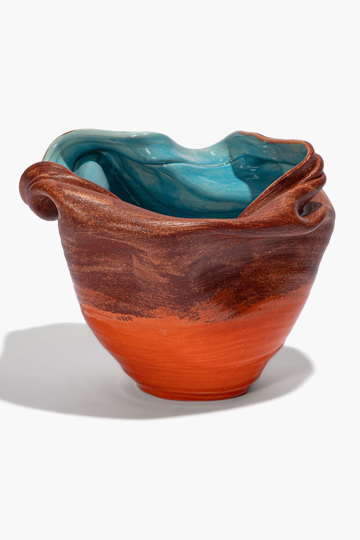STAUD Home Sunken Vase Red Multi Glaze