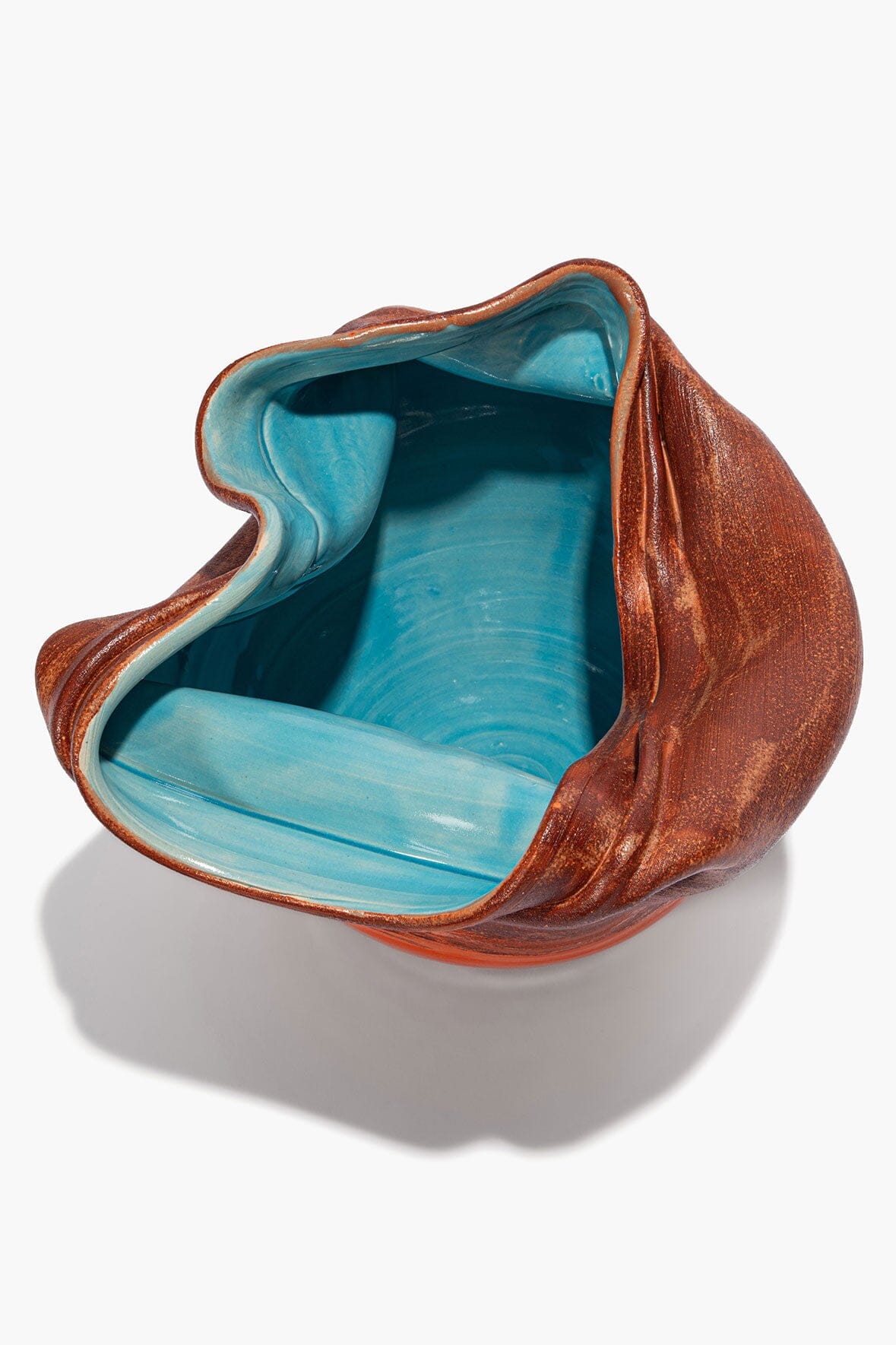 STAUD Home Sunken Vase Red Multi Glaze