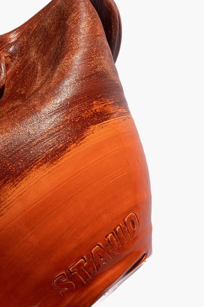 STAUD Home Sunken Vase Red Multi Glaze