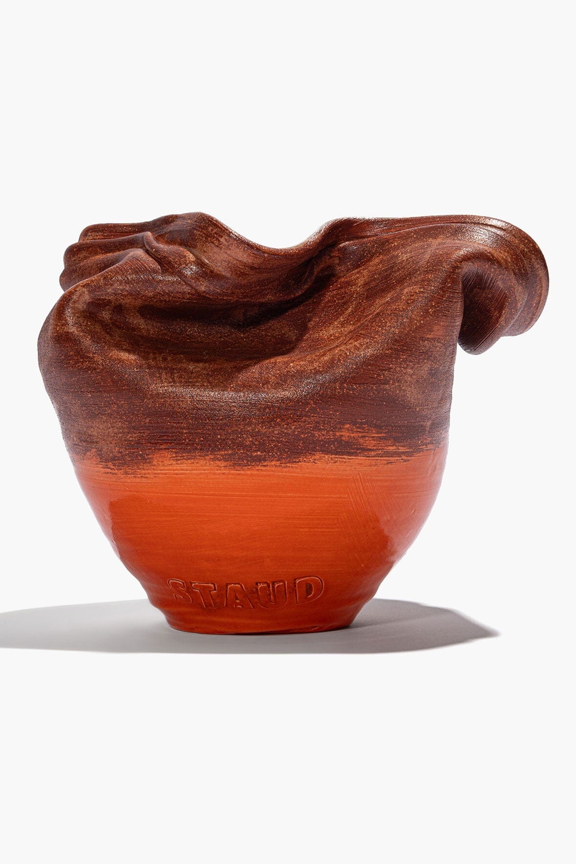 STAUD Home Sunken Vase Red Multi Glaze