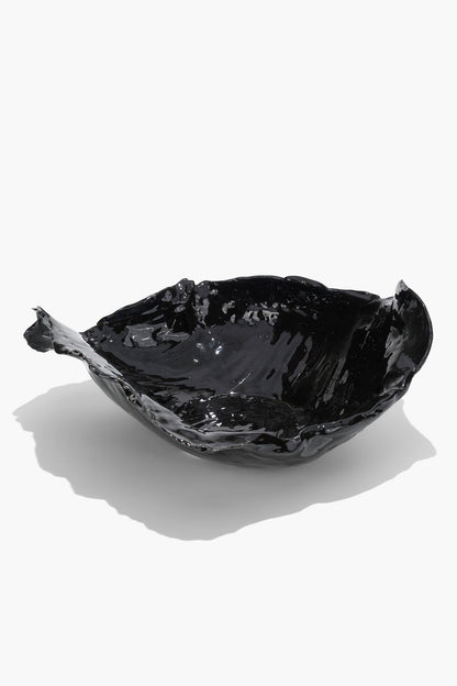 STAUD Home Wavy Bowl Black Glaze